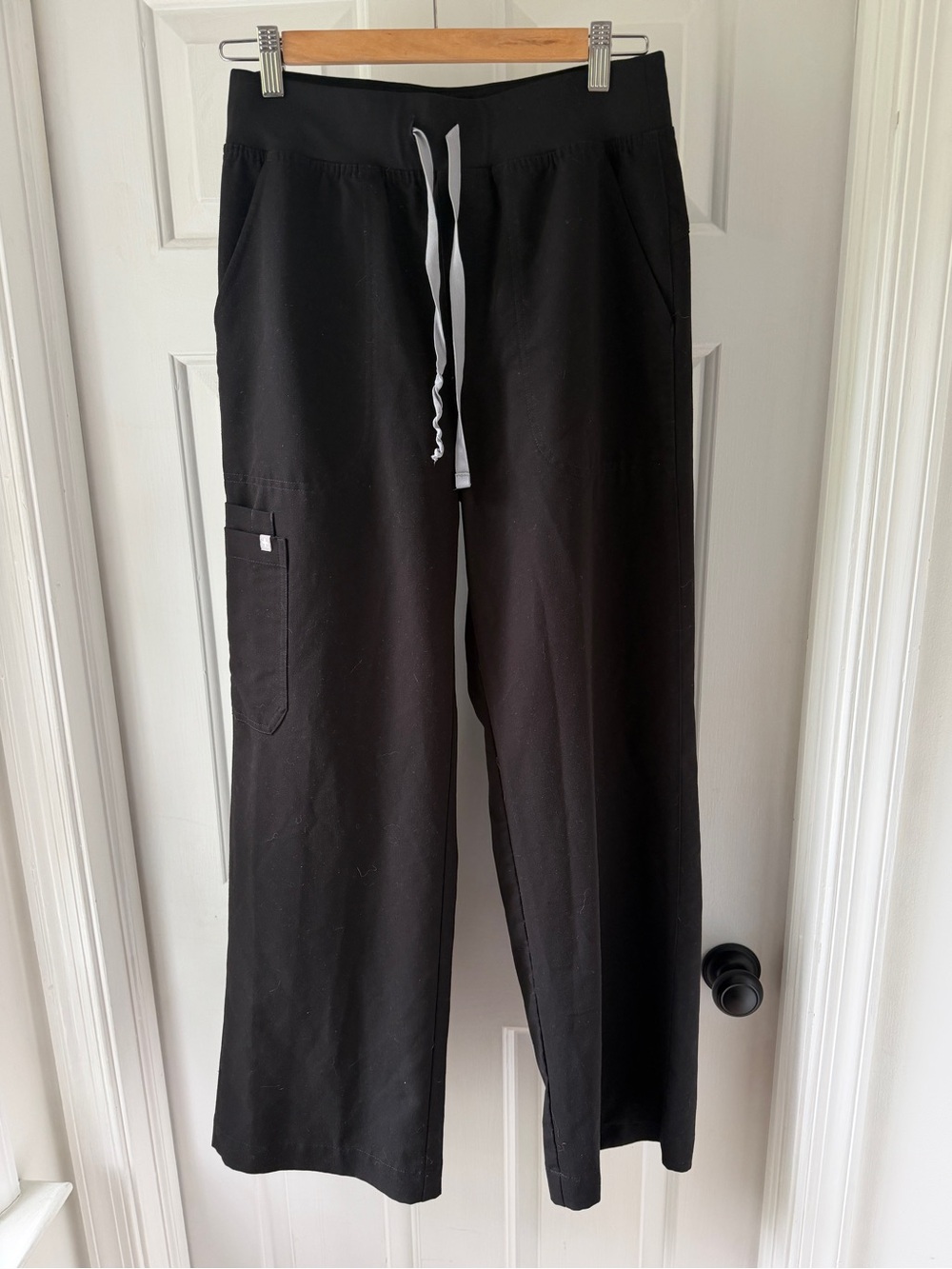Figs Black Isabel High-Rise Wide-Leg Scrub Pant Medium